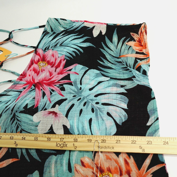 Kona Sol Dress Cover-Up Women Small Tropical Floral Print Tunic - Picture 9 of 12